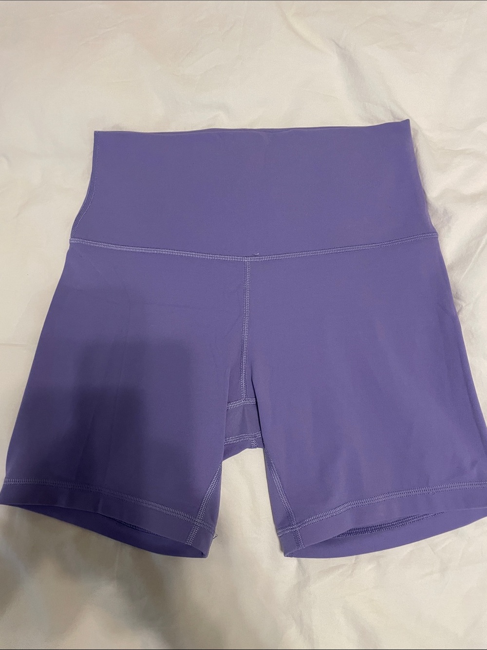 High-Waist Purple Women's Active Bike Shorts